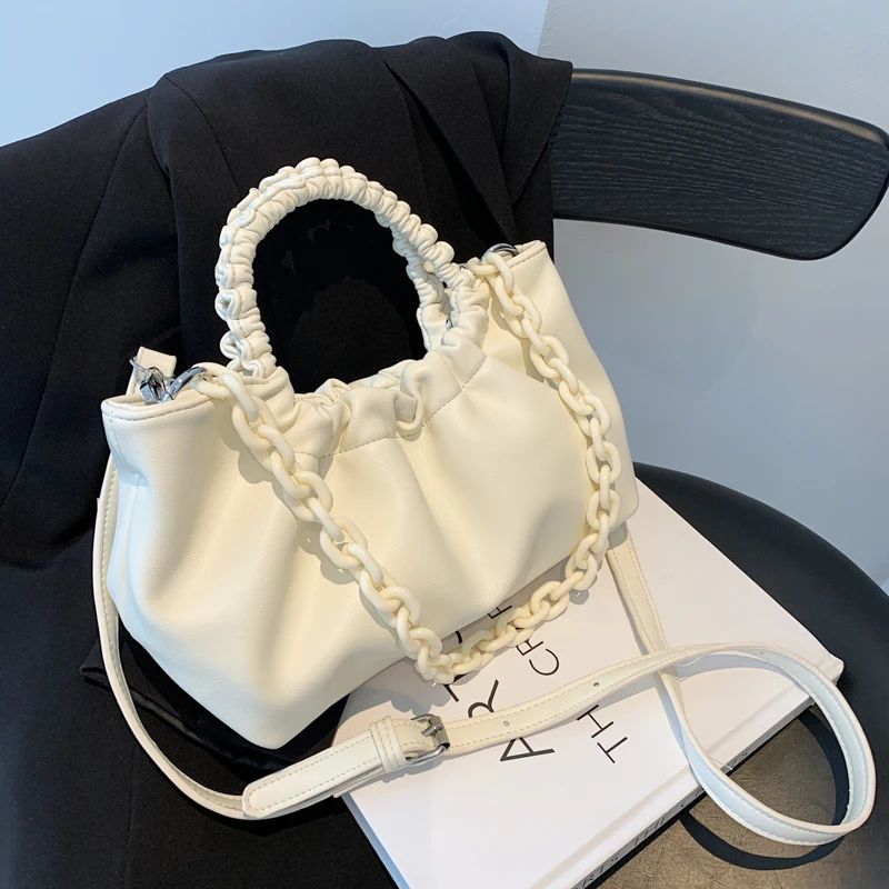 

Soft Leather Chain Handbag Purses Women Shoulder Crossboody Bags 2021 New Brand Design Composite Ladies Messenger Bags Qualited