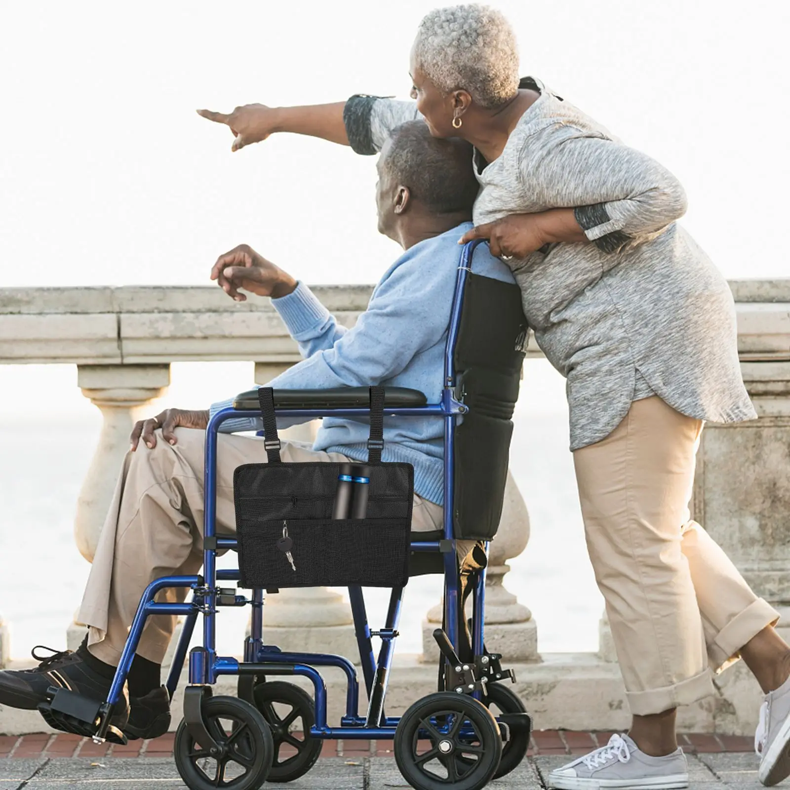 

1pc Premium Portable Lightweight Wheelchair Storage Pouch for Handicapped Old People