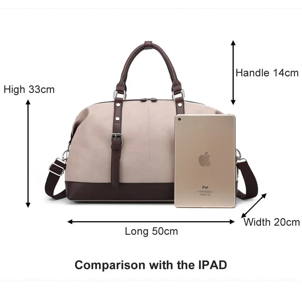 Large Travel Bag Business Luggage Bag Waterproof PU Leather Light Shoulder Bag Neutral Fashion Weekend Handbag Dropshipping