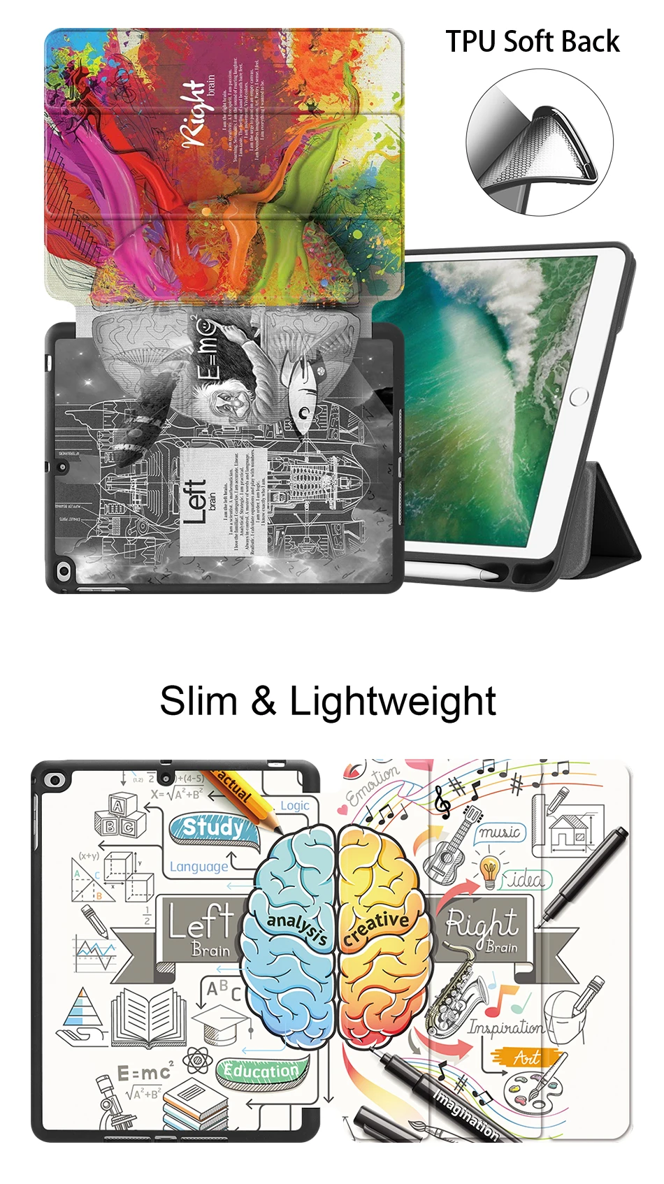 Чехол MTT для iPad 9,7 дюймов, мягкая задняя часть из искусственной кожи, откидной смарт-чехол для iPad Air 1 Air 2, чехол с карандашом