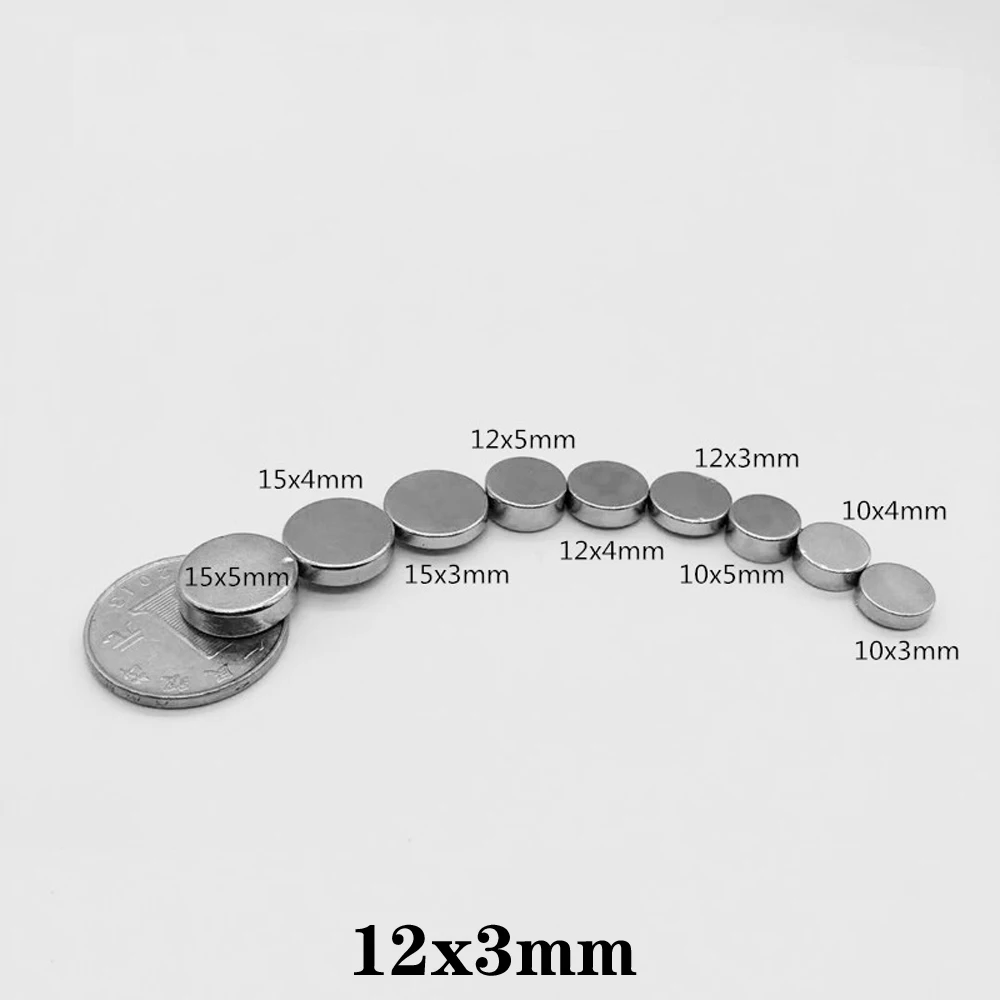 10 ~ 200 шт. 12x3 мм Редкоземельные неодимовые магниты 12 x 3 мощные сильные магнитные