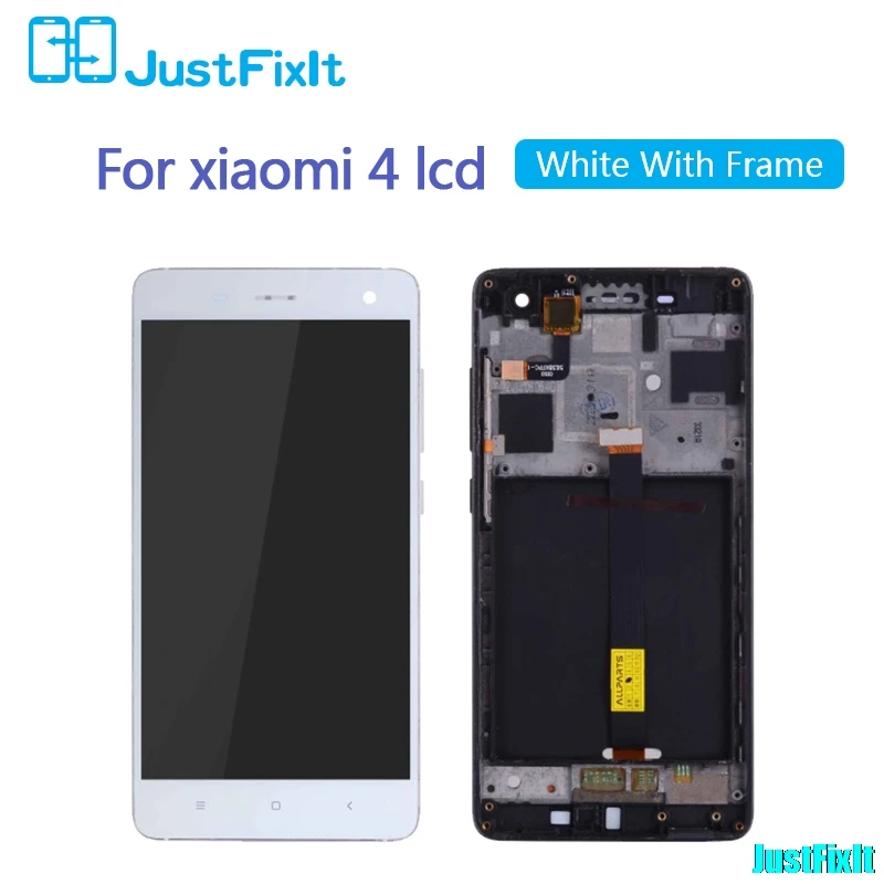 white with Frame Для Xiaomi Mi 4 ЖК сенсорный экран дигитайзер с рамкой оригинальная замена черный белый 5,0 дюймов для Xiaomi Mi 4 дисплей - Цвет: white with Frame