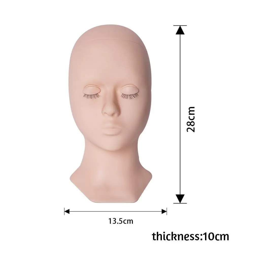 

False Eyelashe Training Handmade Holder Practice Silicone Mannequin Model Head Beginner Set Practicing Eyelash Extension