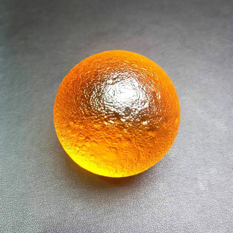 

2cm Yellow Moldavite Czech Meteorite Impact Glass Sphere Ball Natural Rough Stone Crystal Energy Stone