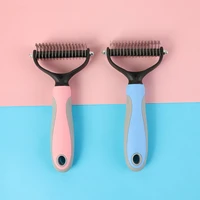 pets hair removal comb knot cutter brush double sided cat dog grooming shedding tool long curly hair cleaner comb pet grooming