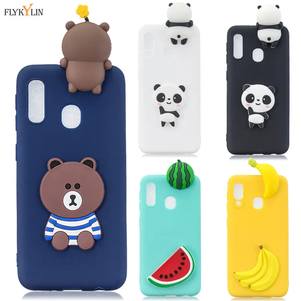 Силиконовый чехол для Samsung Galaxy A10 A20 A30 A40 A50 A60 A70 A80 мягкий M10 M20 M30 3D панда | Мобильные
