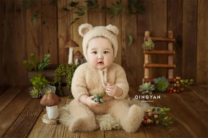 Fotograf&iacute;a de reci&eacute;n nacido accesorios trajes de ni&ntilde;o ni&ntilde;a mameluco beb&eacute; Body de oso reci&eacute;n nacido traje de beb&eacute;, apoyos de la foto de la sesi&oacute;n de fotos secreto-2