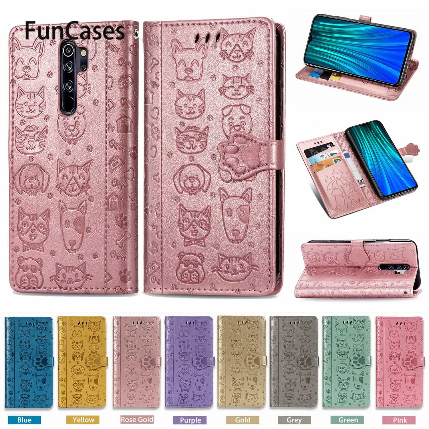 Силиконовые чехлы для etui Redmi Note 8 Pro Cat Protector чехол книжка кошелька Xiaomi 8T 7 9 Max