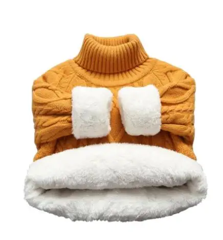 

Детские хлопковые теплые пуловеры GUHAOMIN для мальчиков, бархатная Утепленная зимняя водолазка, вязаная Свободная куртка, женский свитер для ...