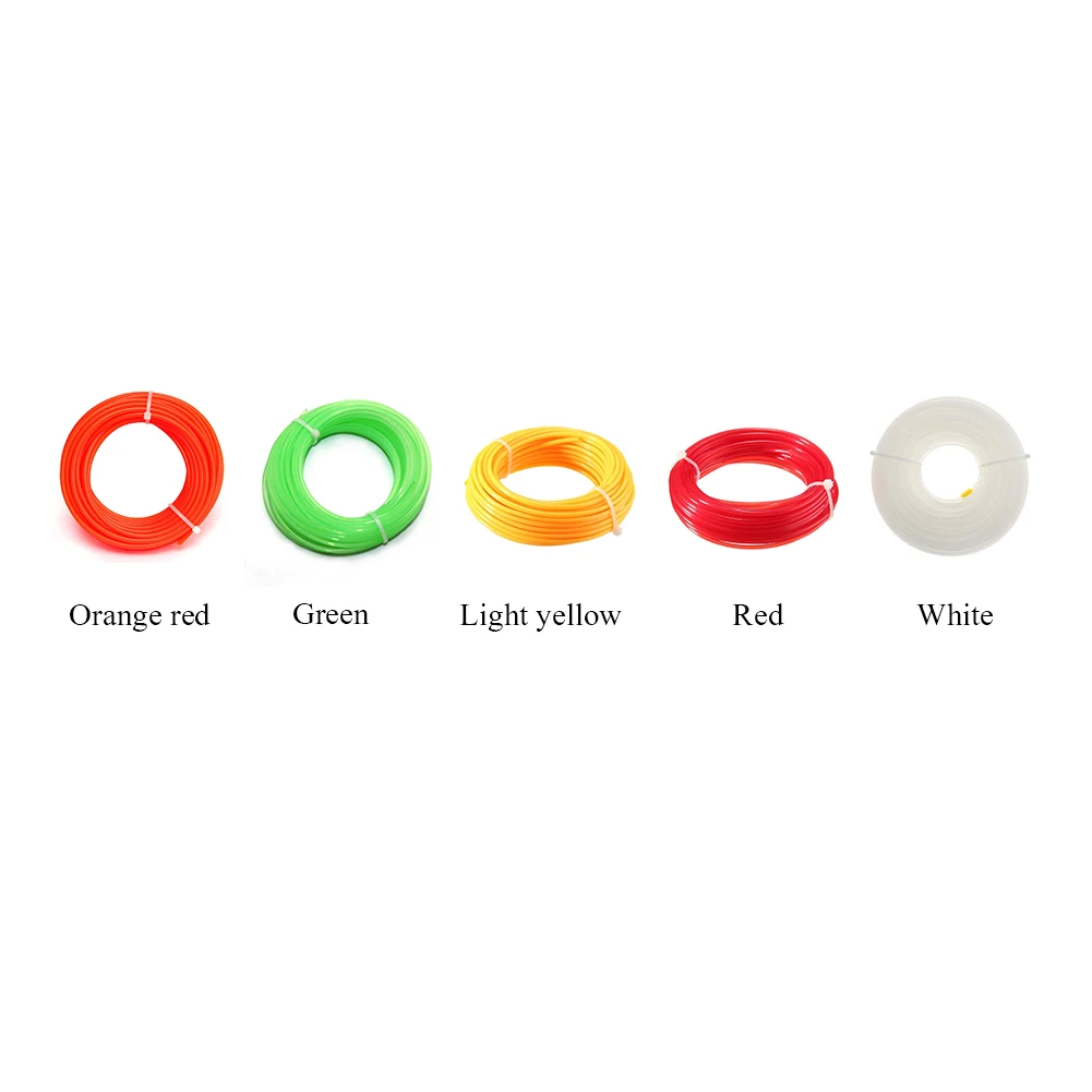 

Red 2.4mmX 10m length Trimmer Line Spool Whipper Snipper Cord Brush Cutter Grass Nylon cord Garden Trimmer line