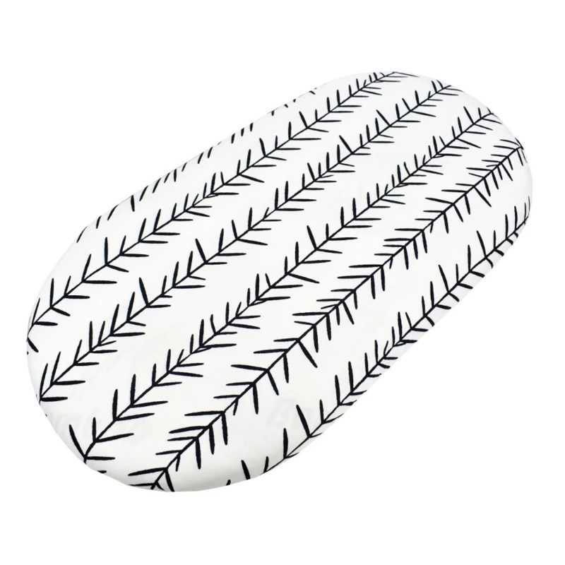 

Baby Moses Basket Sheets Crib Care Changing Pad Mattress Printed Removable Cover