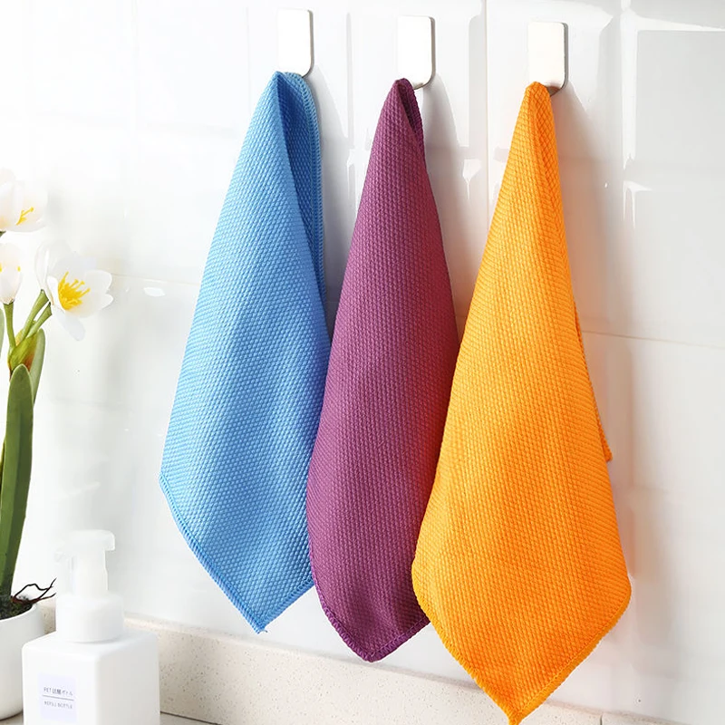 

30*40cm/11.8*15.7inch Microfiber Cleaning Towel Absorbable Glass Kitchen Cleaning Cloth Wipes Table Window Car Dish Towel Rag