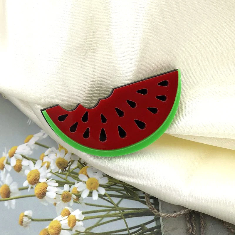 Clothes Accessories Acrylic Red Watermelon Brooches Women Fruit Pins | Украшения и аксессуары