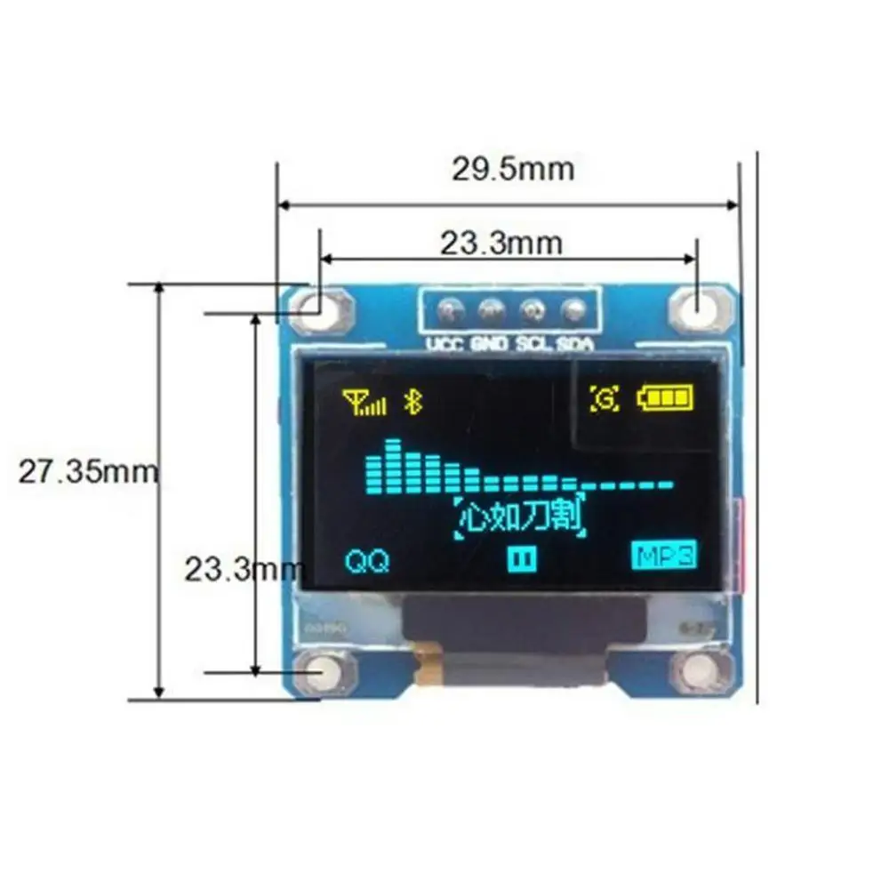 

1pc 128*64 Digital LED Display Module For 51 Series Four Driver 2 Serial Pack CSR Series IC STM32 Board / MSP430 Q2E1