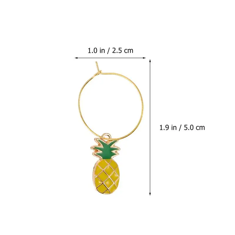 Anillos de dijes para copa de vino de fiesta, 18 piezas, marcadores para bebidas de vidrio, etiquetas (colores surtidos)-4