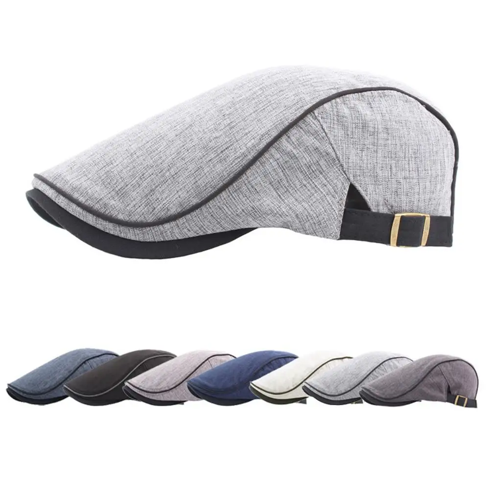 

OIMG Fashion Men Women Duckbill Baseball Cap Outdoor Sports Adjustable Driving Sun Flat Cabbie Newsboy Hat Berets Hat
