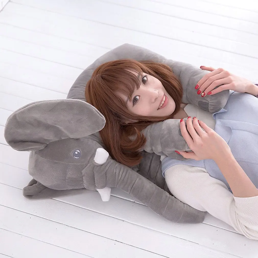 

Cute Simulation Giant Elephant Plush Toy Plush Pillow with Blanket Baby Gifts
