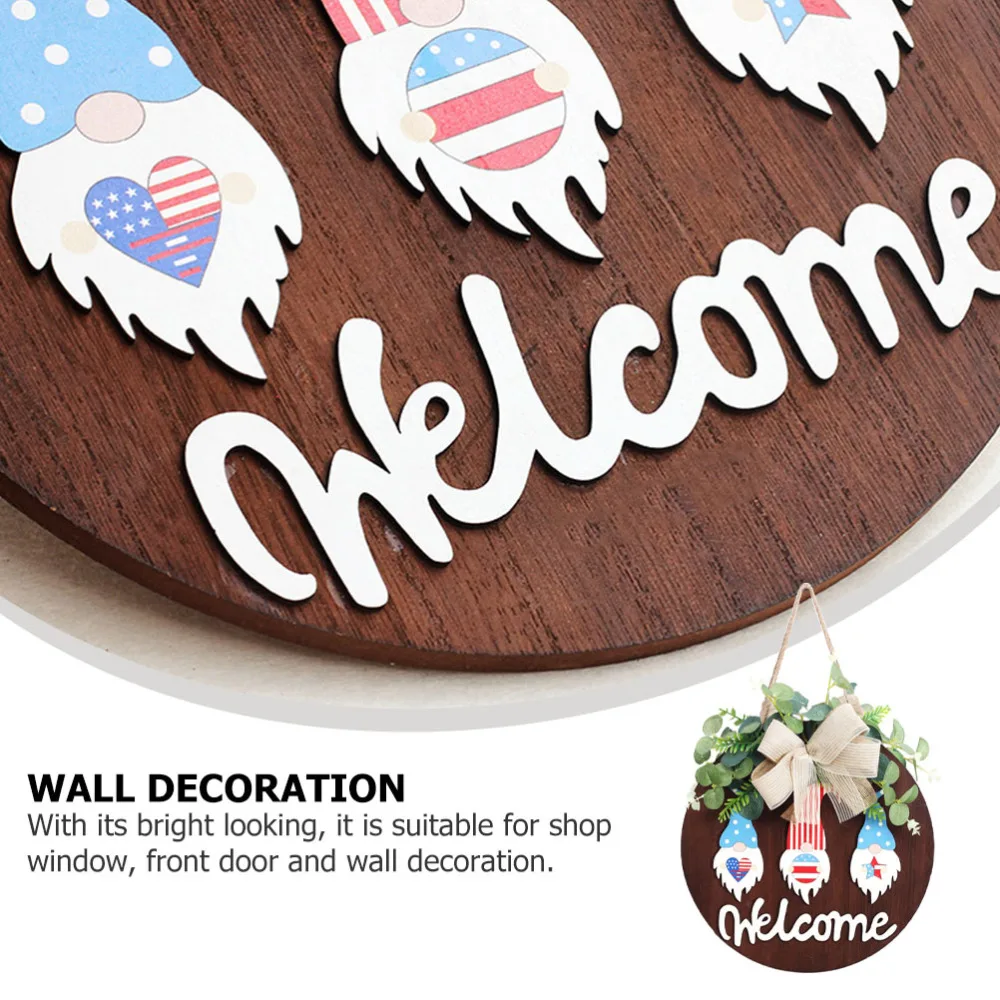 

1Pc Independence Day Gnome Pattern Hanging Decor Decorative Wall Door Pendant
