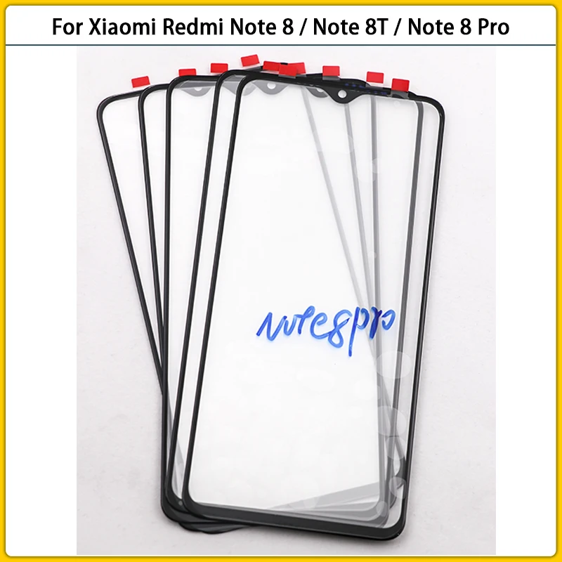 Сенсорный экран для Xiaomi Redmi Note 8T ЖК-дисплей передняя стеклянная панель Note8 8 Pro