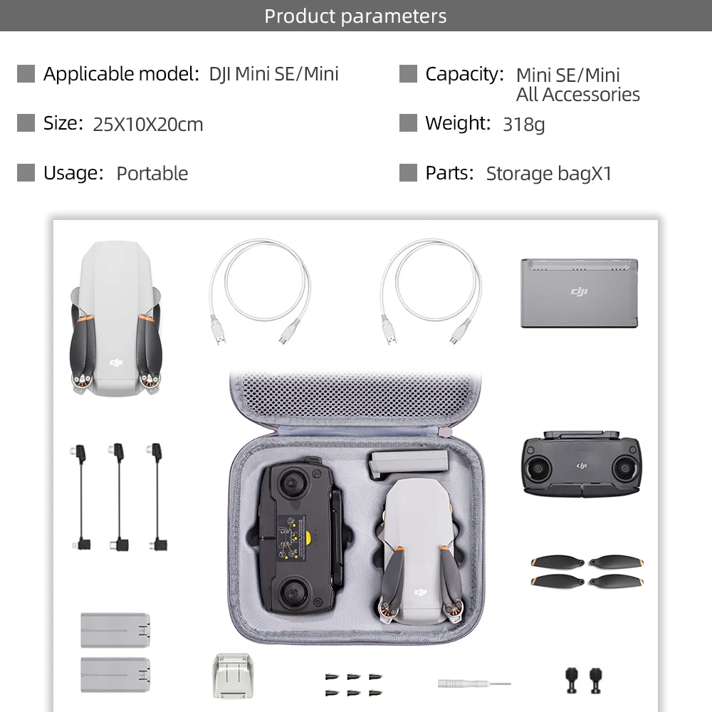 Оригинальный чехол для DJI Mini SE сумка портативный переноски защитная аксессуары