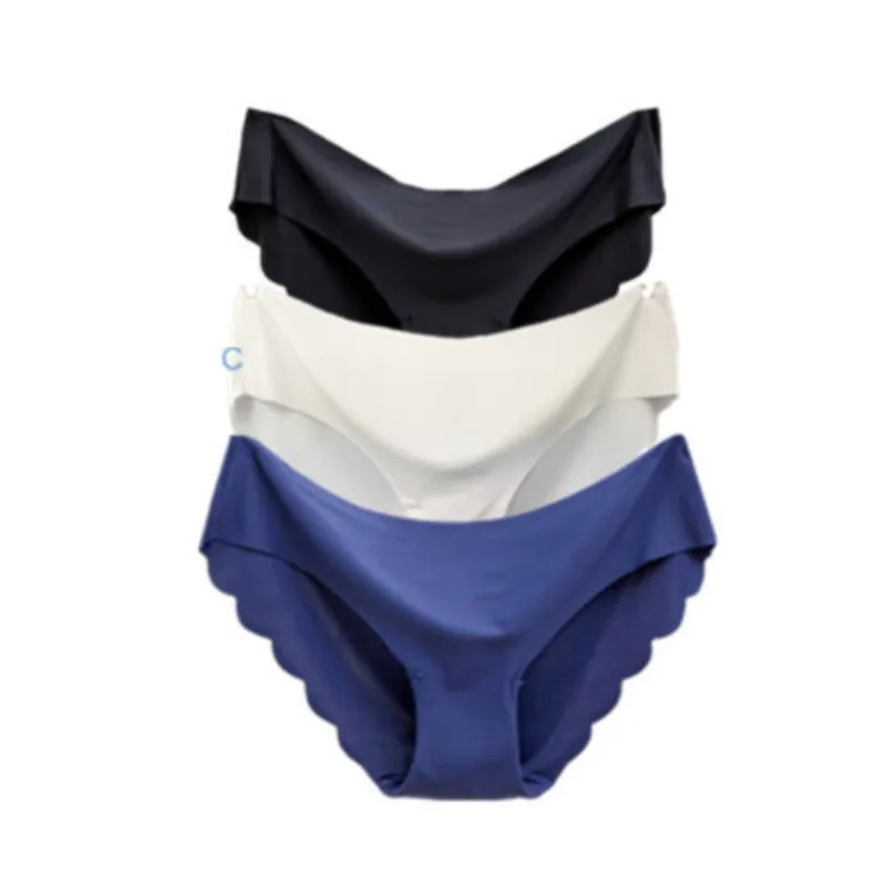 3 шт./компл. на цельнолитой подошве Для женщин бесшовные трусики Ice Silk