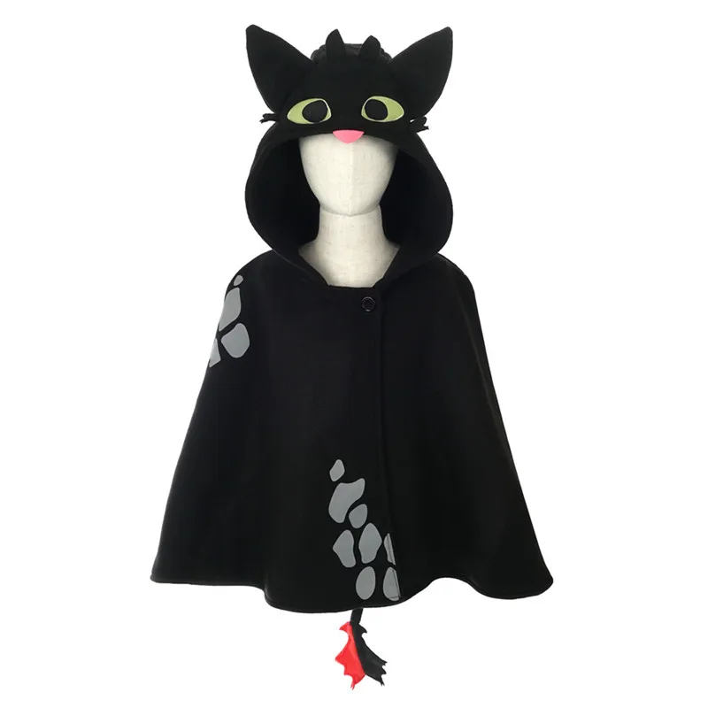 Аниме Как приручить дракона 3 беззубый косплей костюмы для взрослых детей черный