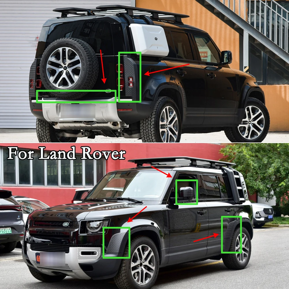 

Автомобильные аксессуары 9 шт. для Land Rover Defender 110 2020 2021 внешний корпус декоративная отделка порог багажника защита двери ABS