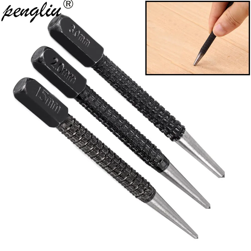 Набор нескользящих перфораторов по центру металлические деревянные 3/32 дюйма