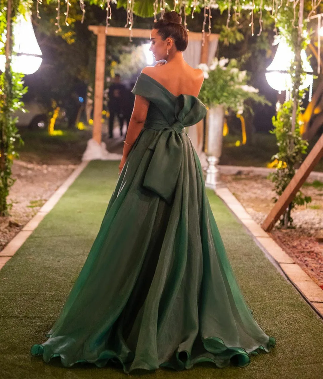 Длинные Зеленые Вечерние платья-трапеция с разрезом платье на одно плечо для