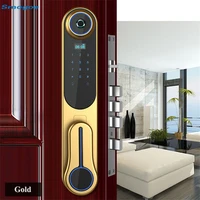 smogoe automatic smart lock home security door fingerprint lock door password app rfid card unlock electronic smart home lock