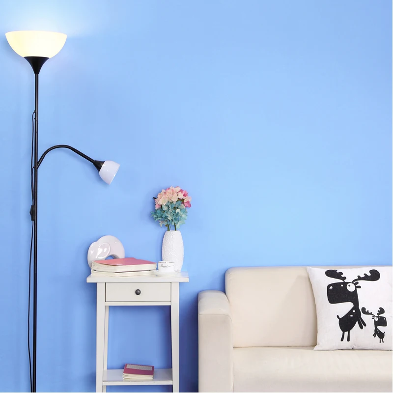 Одноцветная ПВХ водонепроницаемая самоклеющаяся настенная бумага 1 м для