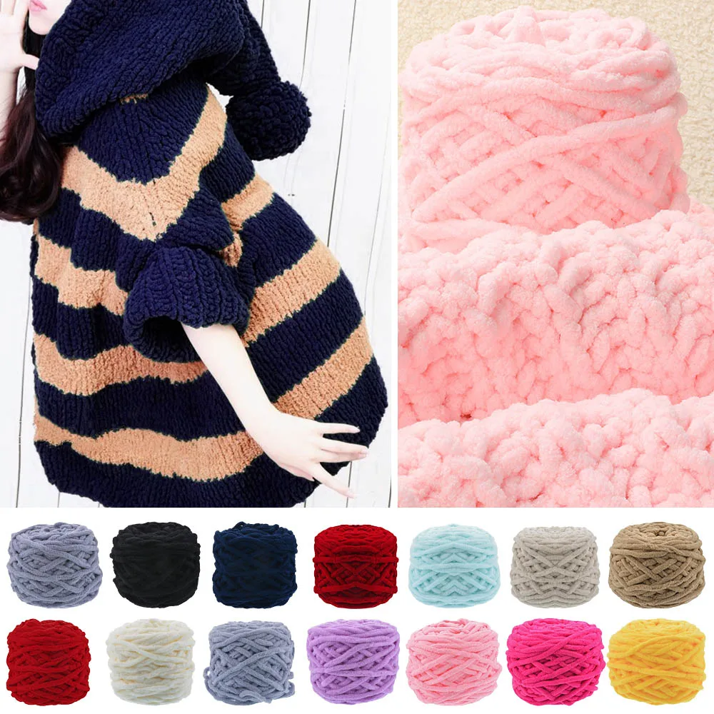 DIY Scarf Slipper Hat Line Soft Yarn 7-8MM Diameter Single Strand Coarse Wool Needle Blanket Knitting Chunky Towelling New | Дом и сад