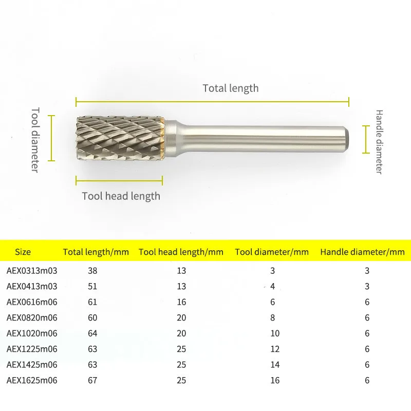 5 шт./лот 8 мм Вольфрамовая сталь роторный файл Буле слот с лезвием на верхней
