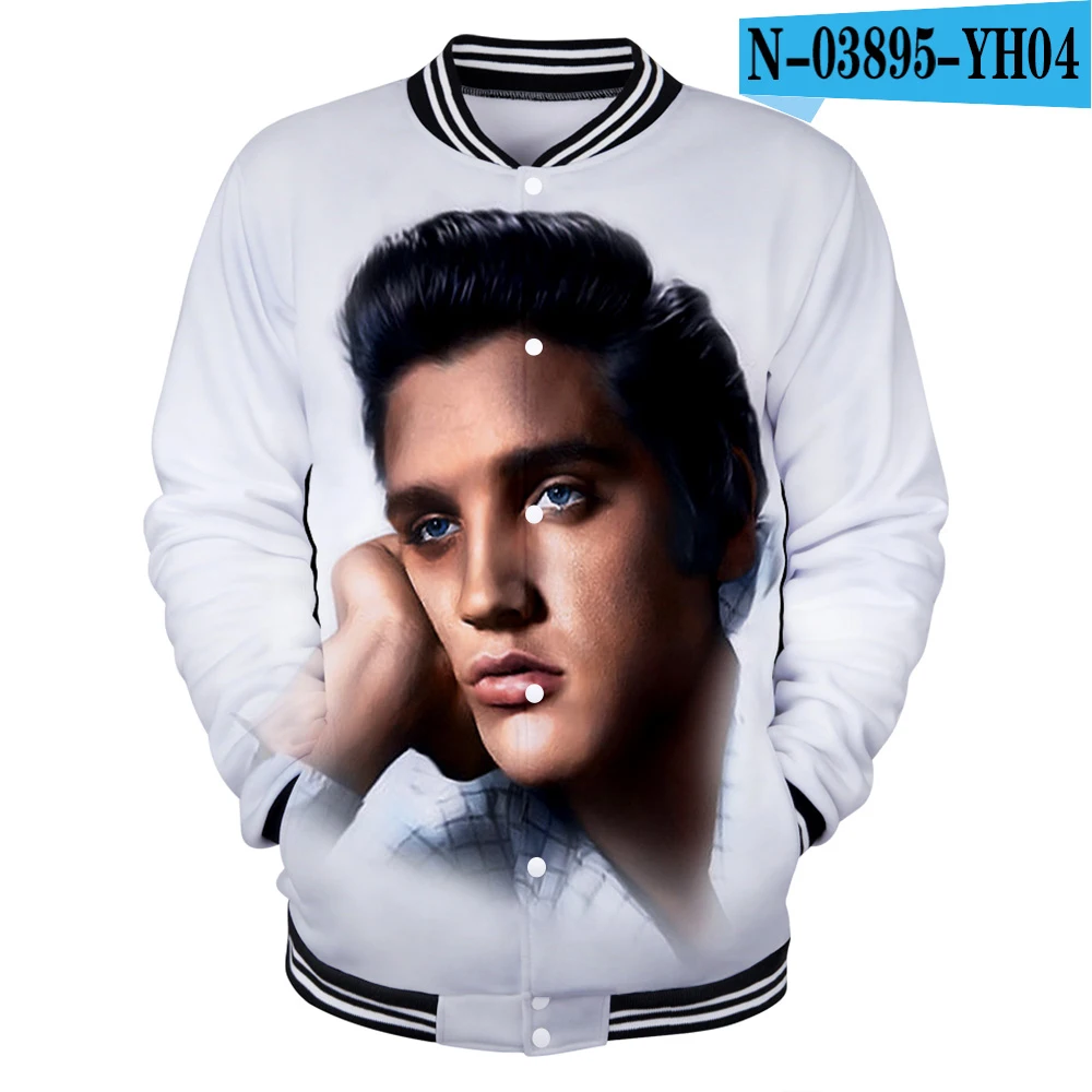 Elvis Presley бейсбольная форма для мужчин Весна Повседневная Harajuku Elvis Presley бейсбольные куртки плюс размер для мужчин Уличная - Цвет: C