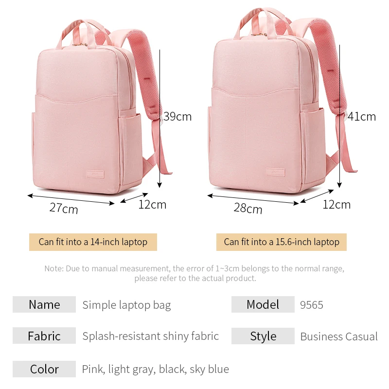 Winner15Inch Waterproof Laptop Backpack Men and Women Daily Business Office School Backpacks Computer Bag