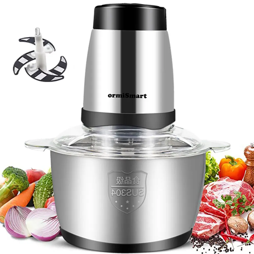 

2Speeds 304Stainless Steel Electric Chopper Meat Grinder Mincer Food Processor Slicer Vegetable food chopper meat slicer machine