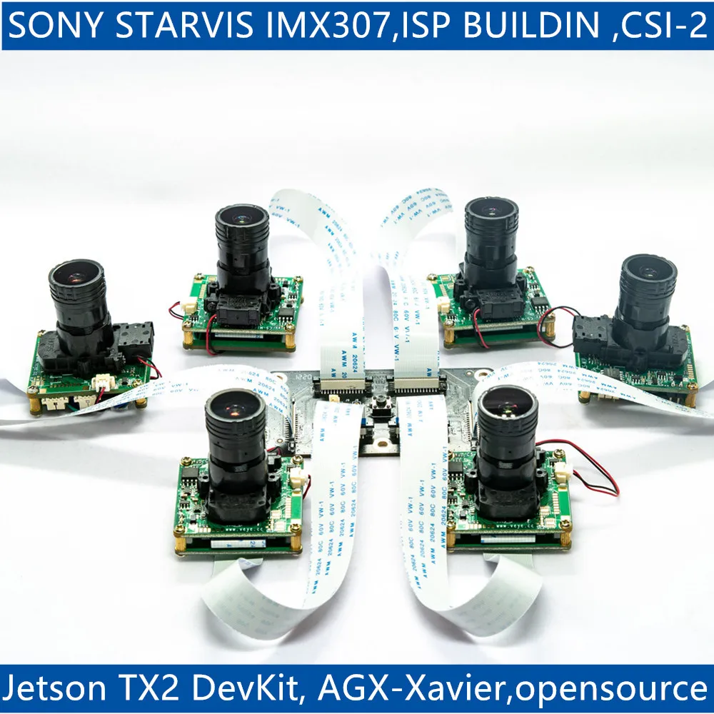 CS-TX2-XAVIER-nCAM-IMX307 for Jetson TX2 Devkit,AGX-Xavier and AGX-Orin, IMX307 MIPI CSI-2 2MP Star Light ISP Camera Module