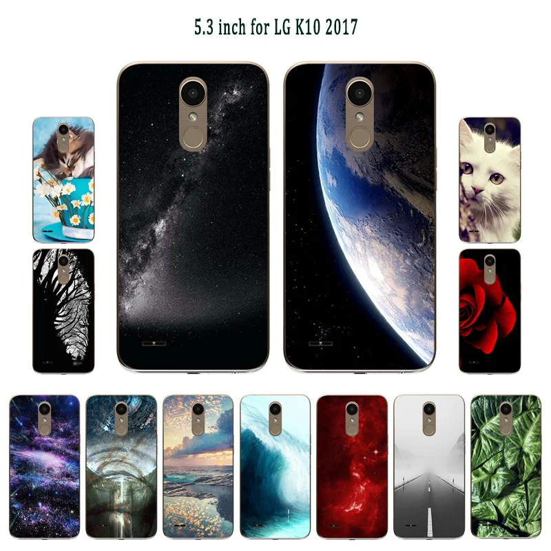 2017 чехол для LG K10 Силиконовая задняя крышка K420N K430DS K430DSF K430DSY мягкие защитные мешки