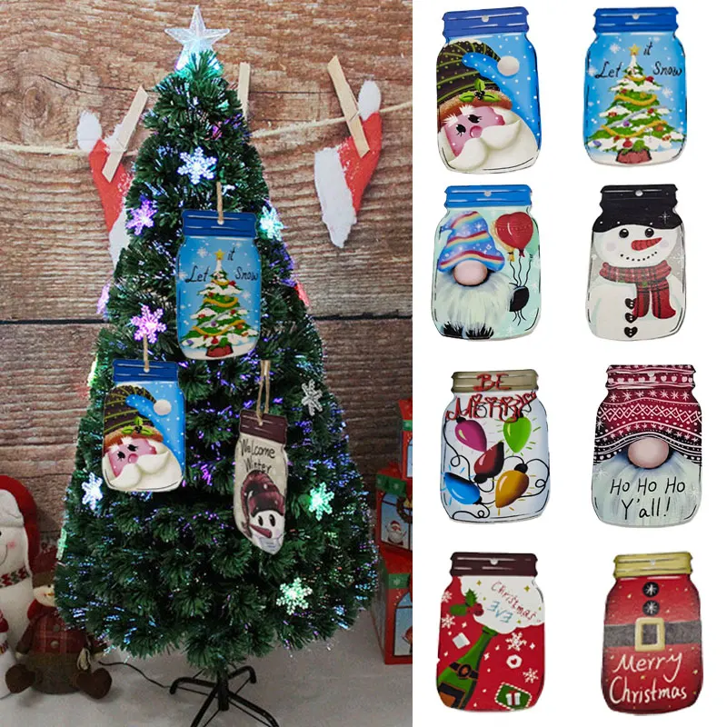 

10pcs Christmas Creative Bottle Shape Pendant Christmas Tree Decoration New Year 2022 Xmas Gifts Navidad 2021 Natal Home Decor