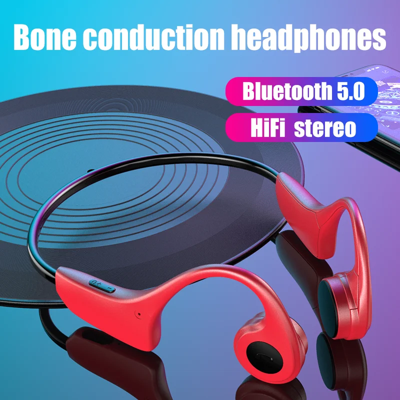 ddj for samsung wireless bluetooth earphones bone conduction headphones mp3 palyer built in 8g memory headset with microphone free global shipping
