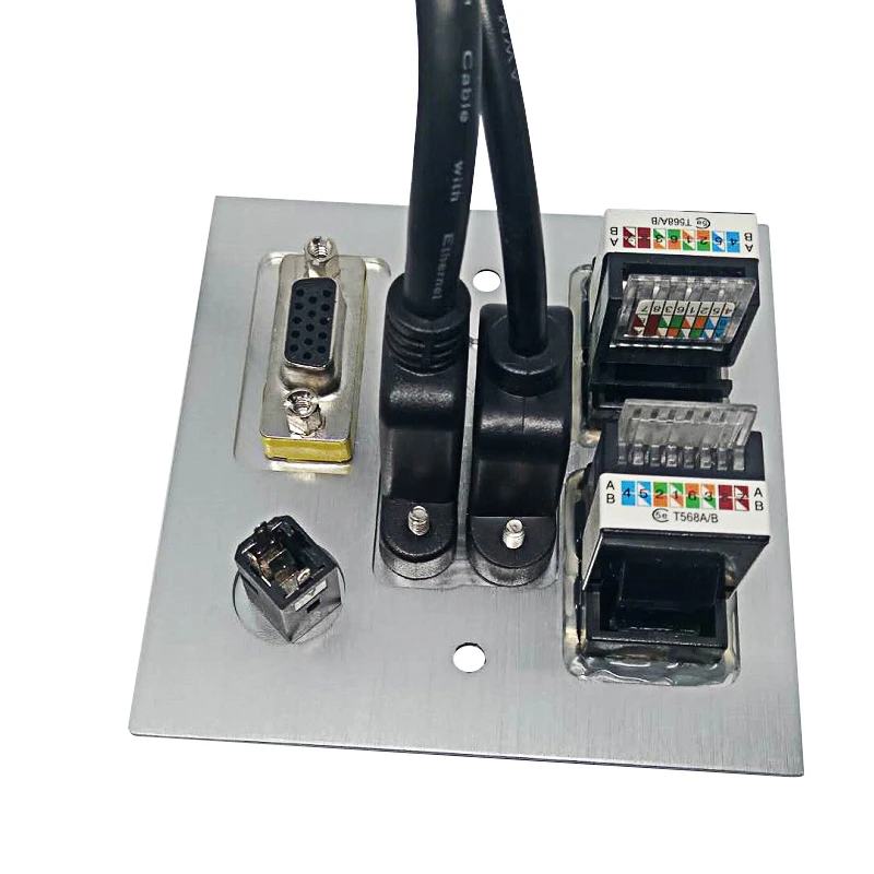 Мультимедийная USB VGA 15P HDMI USB аудио Сетевая розетка из алюминиевого сплава патч-плата сварочная офисная КАБЕЛЬНАЯ СОЕДИНИТЕЛЬНАЯ панель