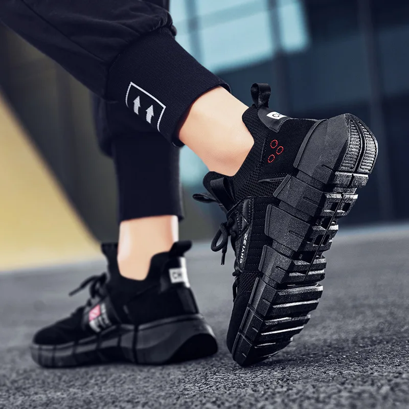 2020 new autumn men's running shoes Korean style trendy sports online popular ins super hot | Спорт и развлечения