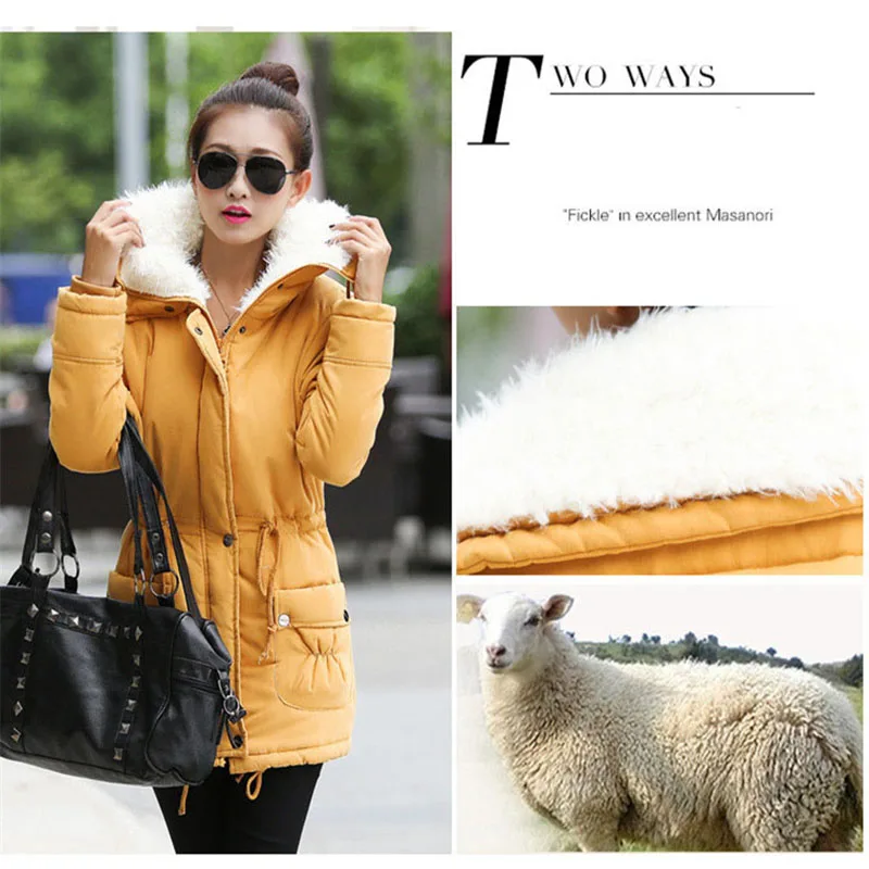 JRNN модная зимняя куртка женская тонкая Свободная верхняя одежда средней длины