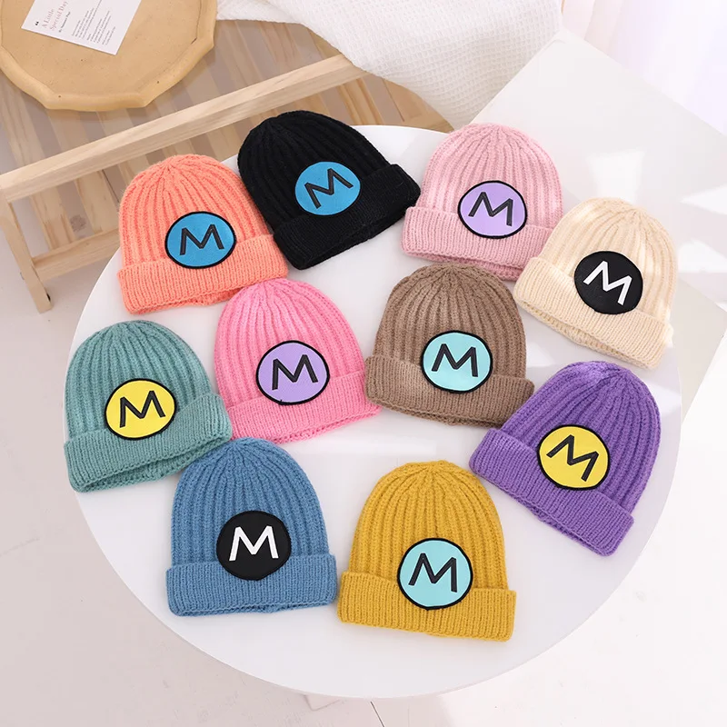 

1-6 Years Winter Baby Boy Girl Beanie Infant Cartoon Bonnet Warm Knitting Caps Elasticity Weaving Cap Kids Hats Bone Infantil