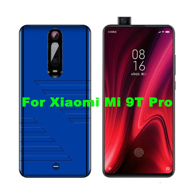 Blue for Mi 9T Pro Портативное зарядное устройство 6800 мАч чехол для банка питания для Xiaomi Mi 9T Pro резервный аккумулятор для зарядки аккумулятора чехол для Xiaomi Mi 9T - Цвет: Blue for Mi 9T Pro