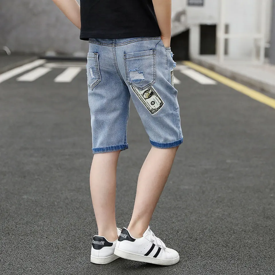 New Reach Children Kids Baby Boys Short Denim Pants Cartoon Pattern Casual Fashion Summer 4 5 6 78 9 10 11 12 | Мать и ребенок