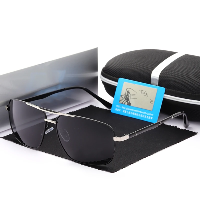 

Fashion Brand Polarized Sunglasses Men Mercede Vintage Light Metal High Toughness UV400 Anti-Vertigo Glasses For Driving 20210