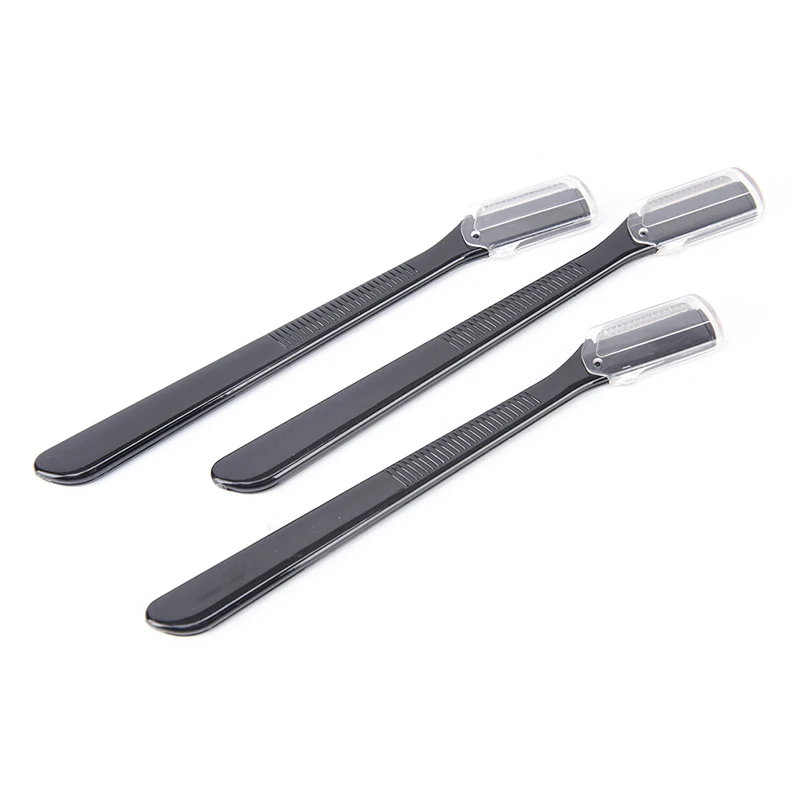 3PCS/Set Black Mini Eyebrow Trimmer Safe Shaving Razors Small Size Blade Women Face Care Hair Removal Tool Makeup Shaver Knife | Красота и