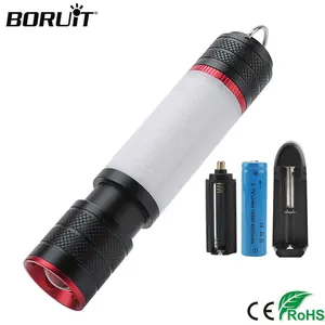 Светодиодный фонарик BORUiT T6 COB, 6-режимный зум-фонарь с крючком и магнитом, уличный Водонепроницаемый Переносной Фонарь для кемпинга и охоты