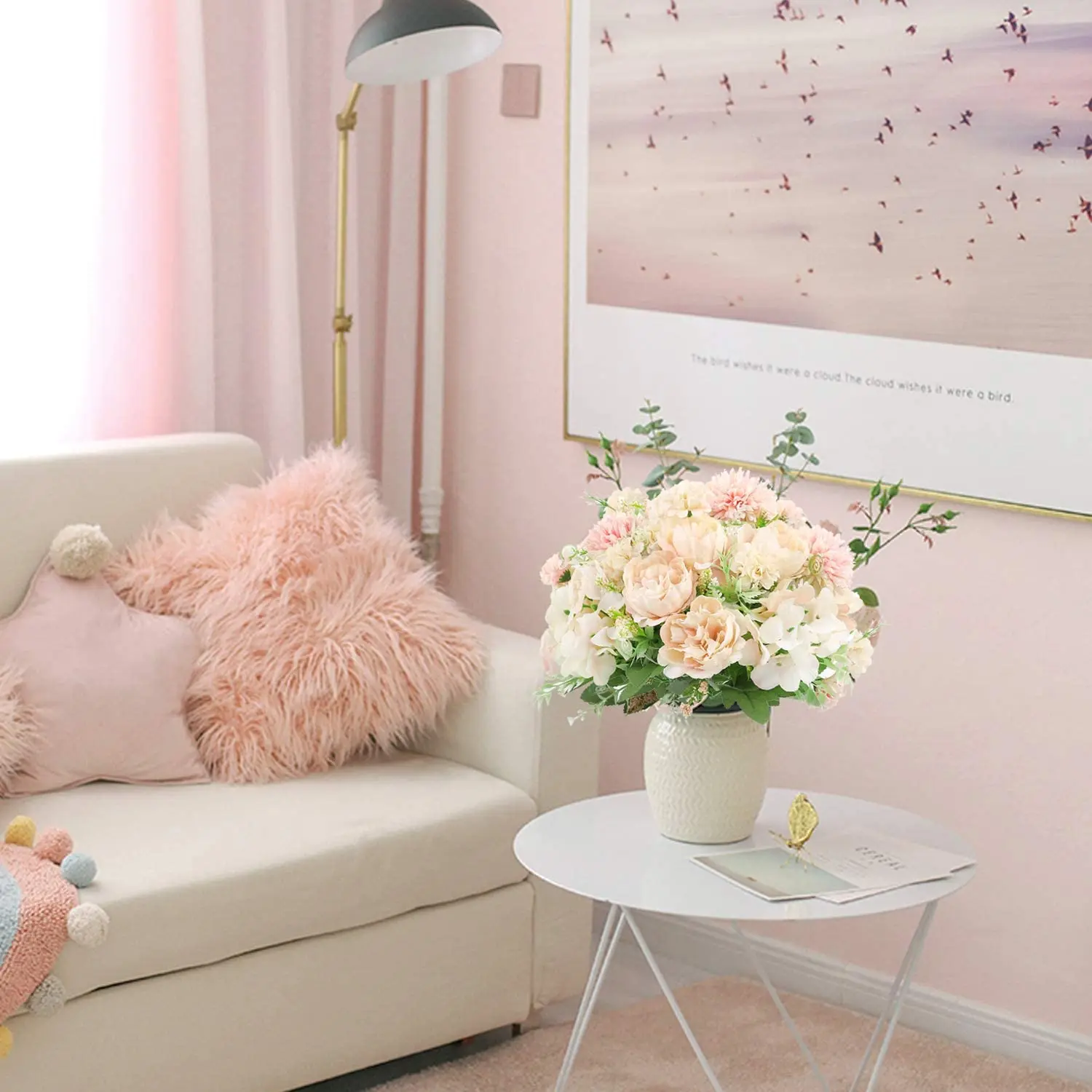 Искусственные цветы шелковая Гортензия искусственная Камелия букет роз для